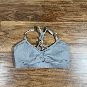Prana Elixir Sports Bra Women's Size XS Gray Yoga Activewear Nylon Blend